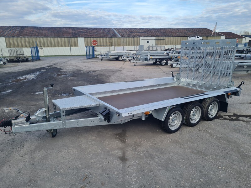 Baumaschinenanhänger Autoanhänger Maschinentrailer 4,0m x 1,8m 3,5t mit Siebdruckplatte⭐NEU⭐