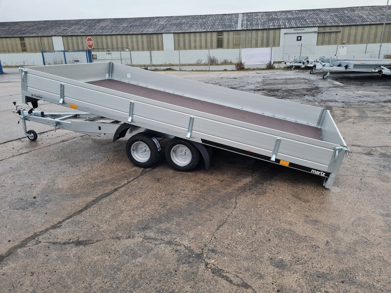 Martz Autoanhänger Plattformanhänger Hochlader kippbar 4,06m x 2,11m 2700kg mit Alubordwände⭐NEU⭐