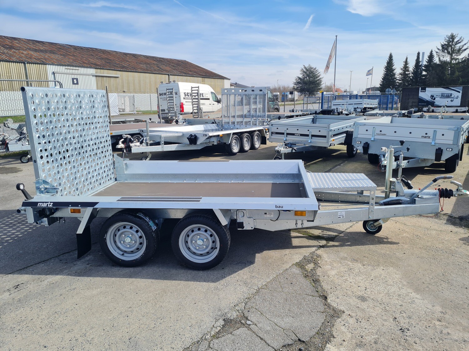 Autoanhänger Baumaschinenanhänger Maschinentrailer 2,60m x 1,53m 3000kg⭐NEU⭐