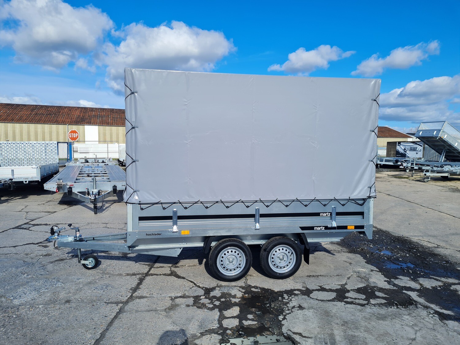 Autoanhänger Hochlader Planenanhänger 3,0m x 1,52m x 1,80m 750kg mit Plane⭐NEU⭐