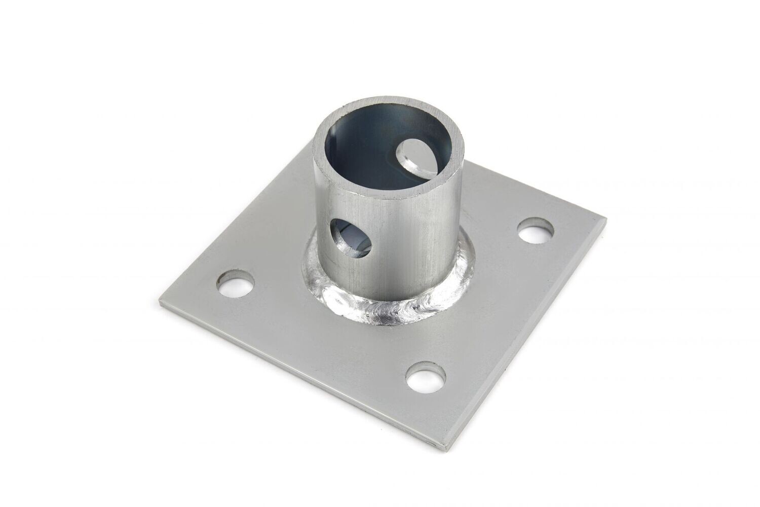 Flansch für Heckstützen 120 x 120 x 60 mm, LA 80 mm für Anhänger