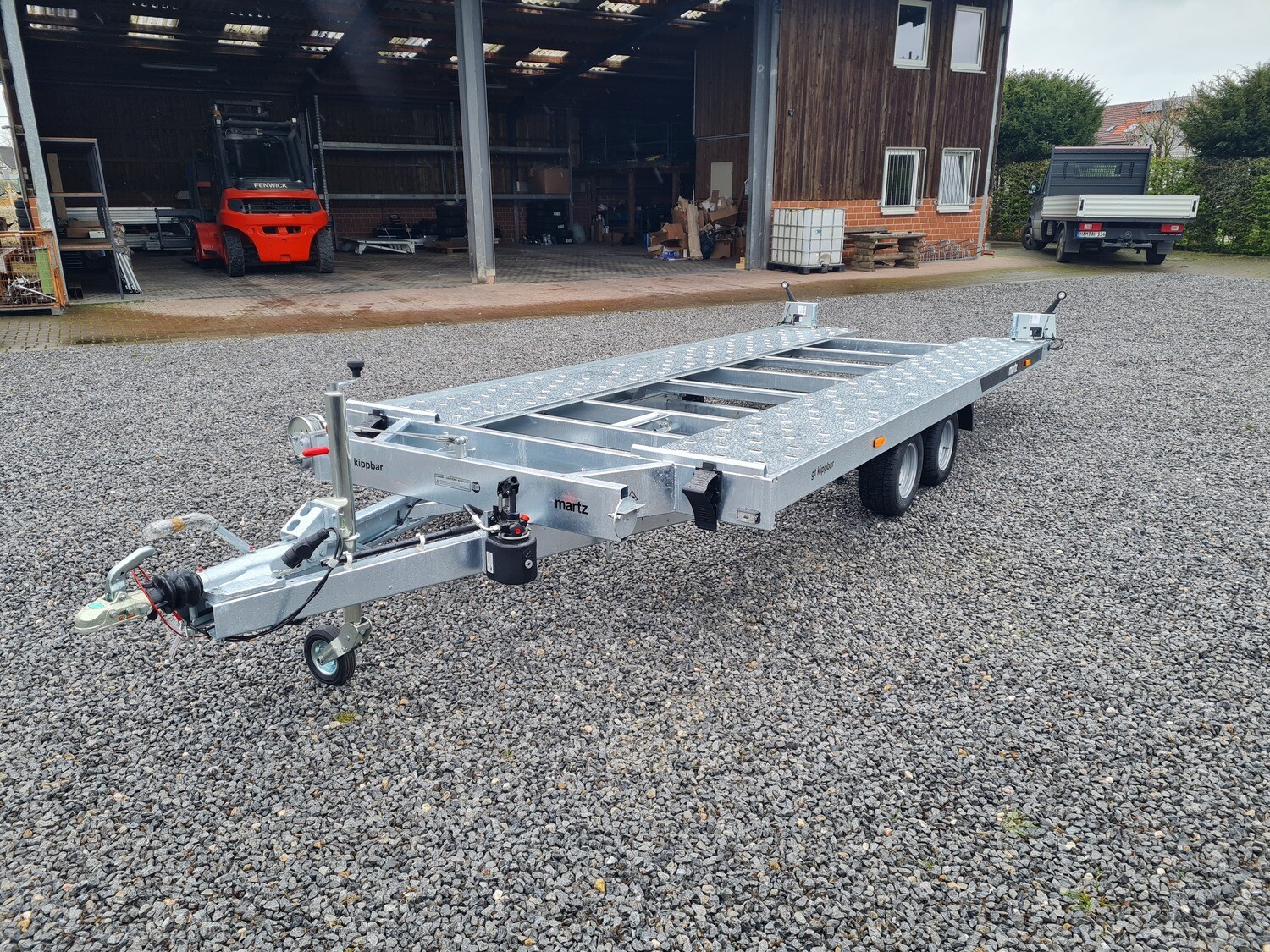 Autoanhänger Autotrailer Autotransporter Trailer kippbar 5,00m x 2,06m 3,0t Stahlstandschienen rechts/links⭐NEU⭐