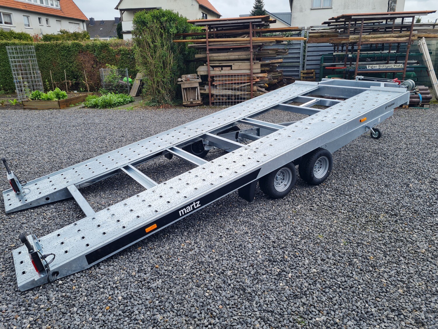 Autoanhänger Autotrailer Autotransporter Trailer kippbar 5,00m x 2,06m 2700t Stahlstandschienen rechts/links⭐NEU⭐