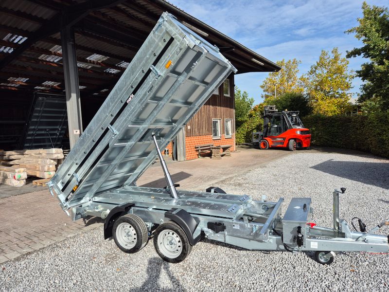 Martz Autoanhänger Rückwärtskipper Kipper mit Stahlbordwände 3,05m x 1,54m 2700kg elektrische und manuelle Pumpe⭐NEU⭐
