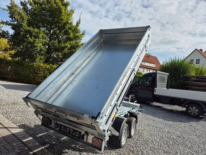 Martz Autoanhänger Rückwärtskipper Kipper mit Stahlbordwände 3,05m x 1,54m 3000kg elektrische und manuelle Pumpe⭐NEU⭐