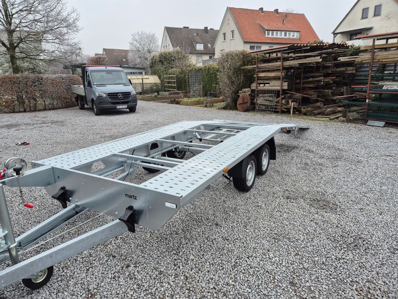 Martz Autoanhänger Autotransporter Autotrailer 5,00m x 2,05m 2,7t Stahlstandschienen rechts &amp; links⭐NEU⭐