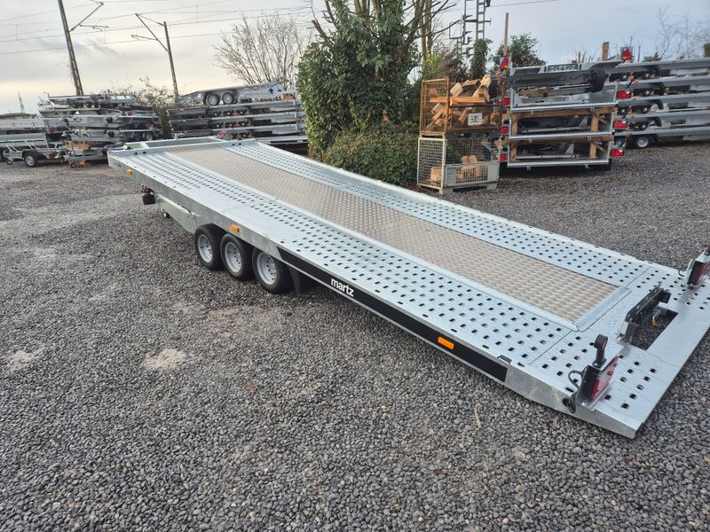 Martz Autoanhänger Autotrailer kippbar 5,00m x 2,06m 3,5t Stahlstandschienen und Aluboden mittig 3-Achsen⭐NEU⭐