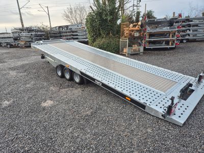 Martz Autoanhänger Autotrailer kippbar 5,00m x 2,06m 3,5t Stahlstandschienen und Aluboden mittig 3-Achsen⭐NEU⭐