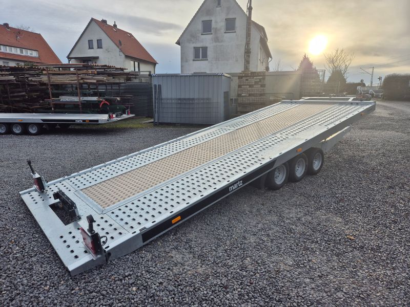 Martz Autoanhänger Autotrailer kippbar 6,00m x 2,06m 3,5t mit Stahlstandschienen und Aluboden mittig 3-Achsen⭐NEU⭐