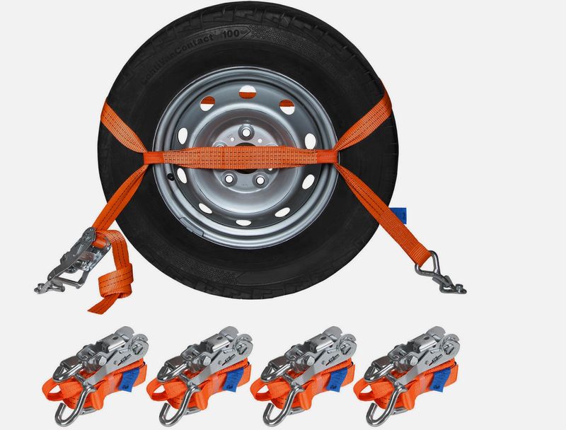 Radspanngurte Spanngurte Ratschengurte für Autotransport SET⭐NEU⭐