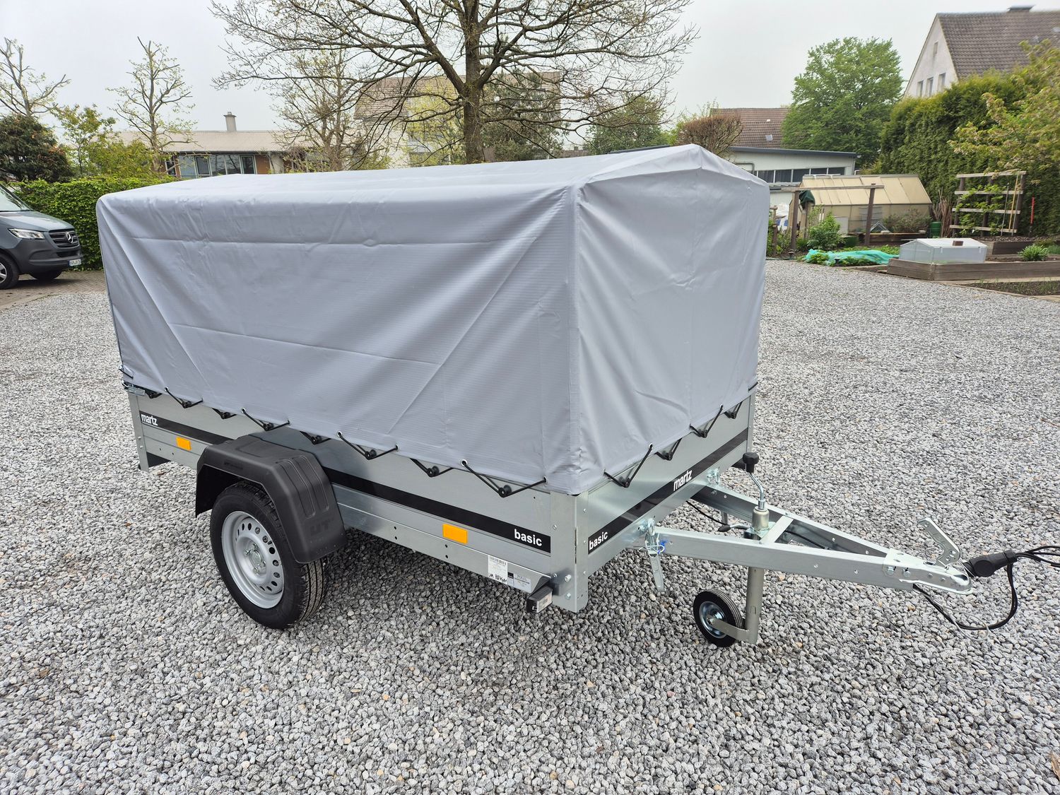 Martz Autoanhänger Kastenanhänger mit Plane kippbar 2,30m x 1,26m x 1,10m 750kg⭐NEU⭐