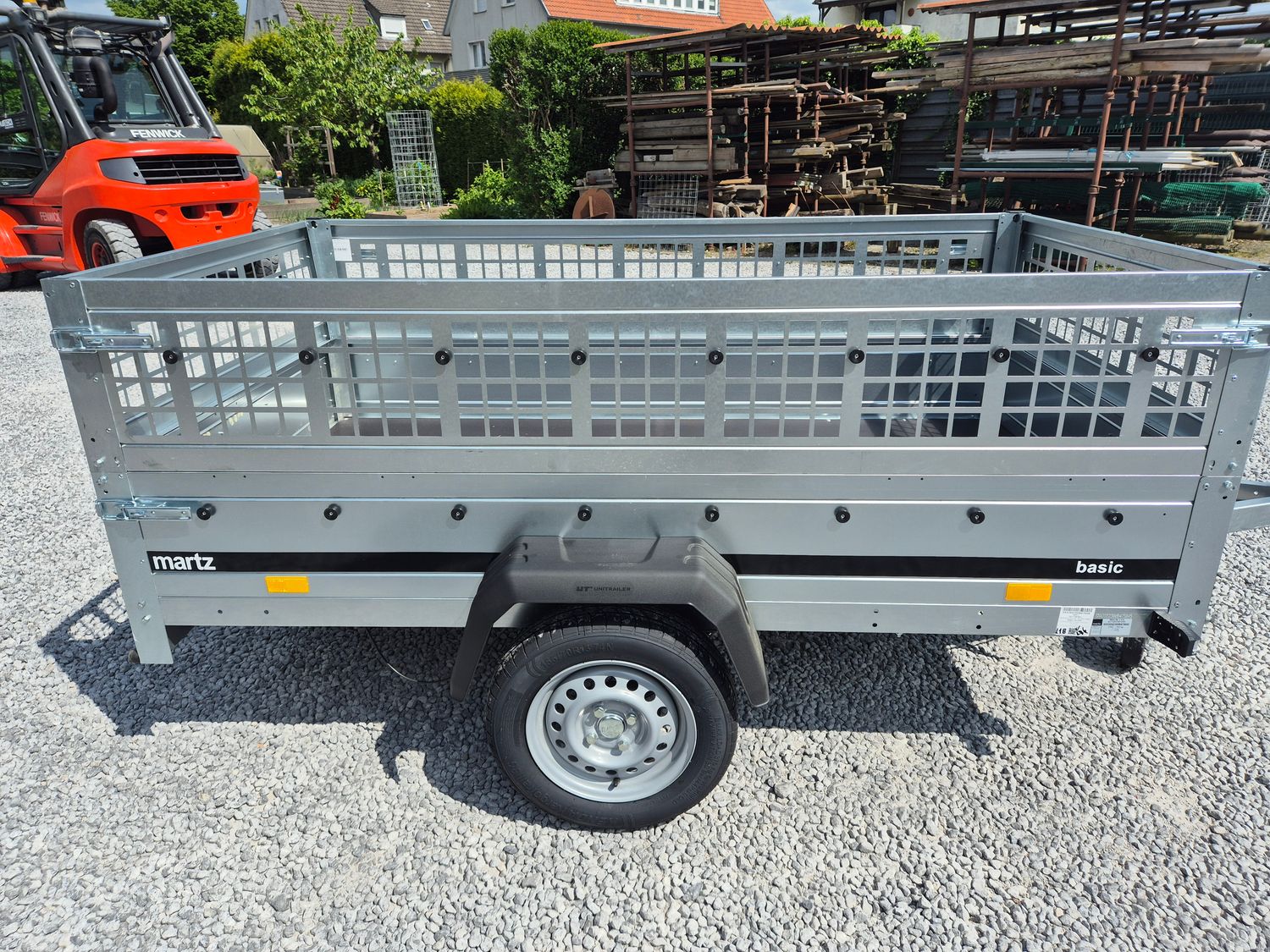 Martz Autoanhänger Kastenanhänger kippbar 2,01m x 1,26m 750kg + 400mm Gitteraufsatz⭐NEU⭐