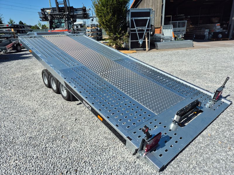 Martz Autoanhänger Autotrailer kippbar 5,00m x 2,06m 3,5t Stahlstandschienen und Aluboden mittig 3-Achsen⭐NEU⭐