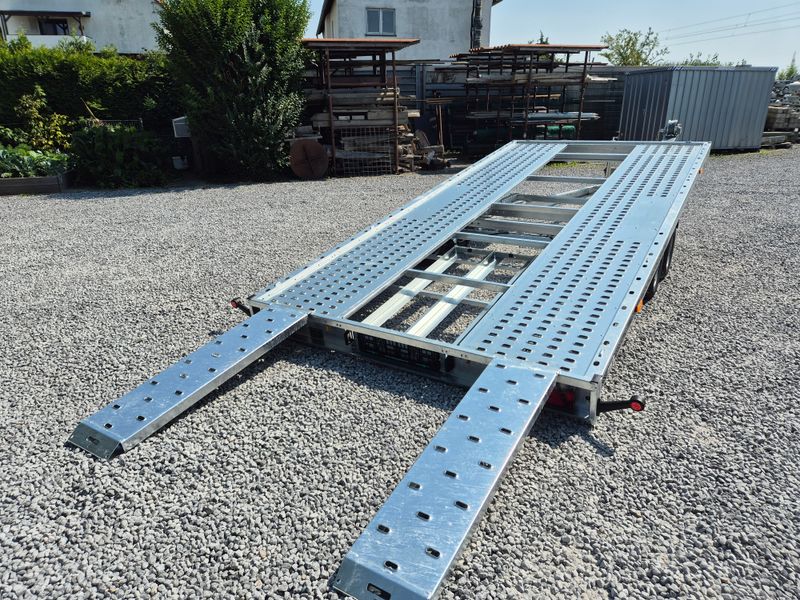 Autoanhänger Autotransporter Autotrailer kippbar 4,50m x 2,11m 3000kg mit Stahlstandschienen rechts/links⭐NEU⭐
