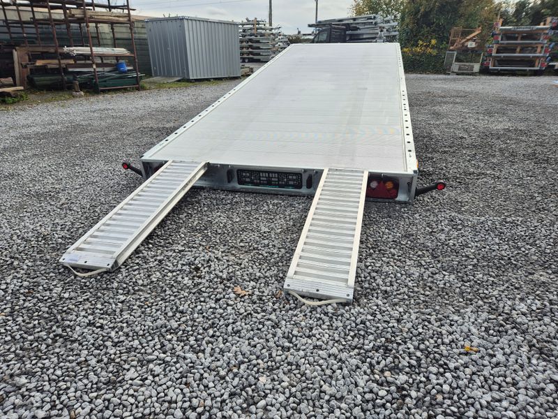 Autoanhänger Hochlader Plattform kippbar 6,00m x 2,11m 3,5t 3-Achser Aluboden mit Alurampen⭐NEU⭐