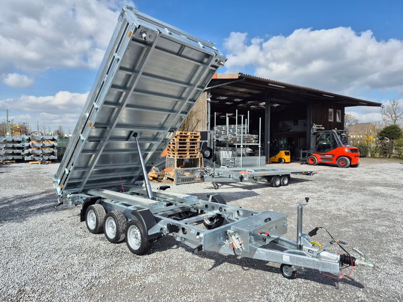 Martz Autoanhänger Dreiseitenkipper Kipper 4,05m x 2,0m 3,5t Stahlbordwände mit E-Pumpe⭐NEU⭐