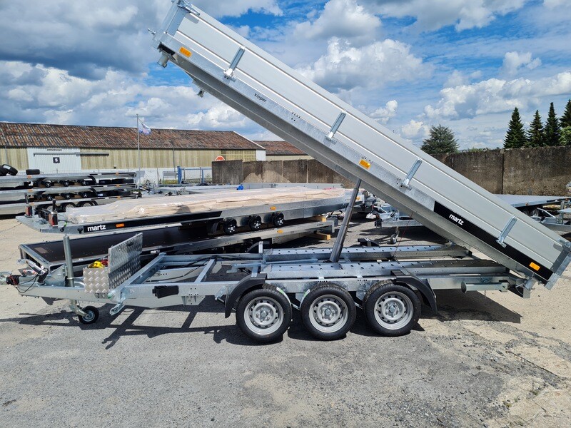 Martz Autoanhänger Dreiseitenkipper Kipper 4,05m x 2,0m 3,5t Alubordwände mit E-Pumpe⭐NEU⭐