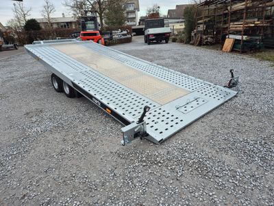 Martz Autoanhänger Autotrailer kippbar 5,00m x 2,06m 3,0t mit Stahlstandschienen rechts/links Aluboden mittig⭐NEU⭐