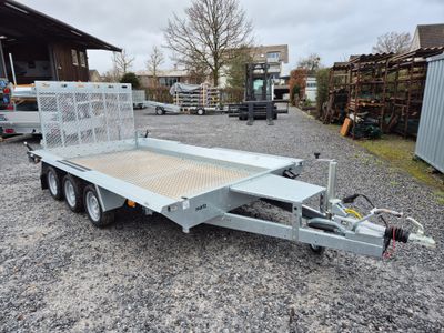 Autoanhänger Baumaschinenanhänger Maschinenanhänger mit Aluboden 3,50m x 1,68m 3,5t⭐NEU⭐
