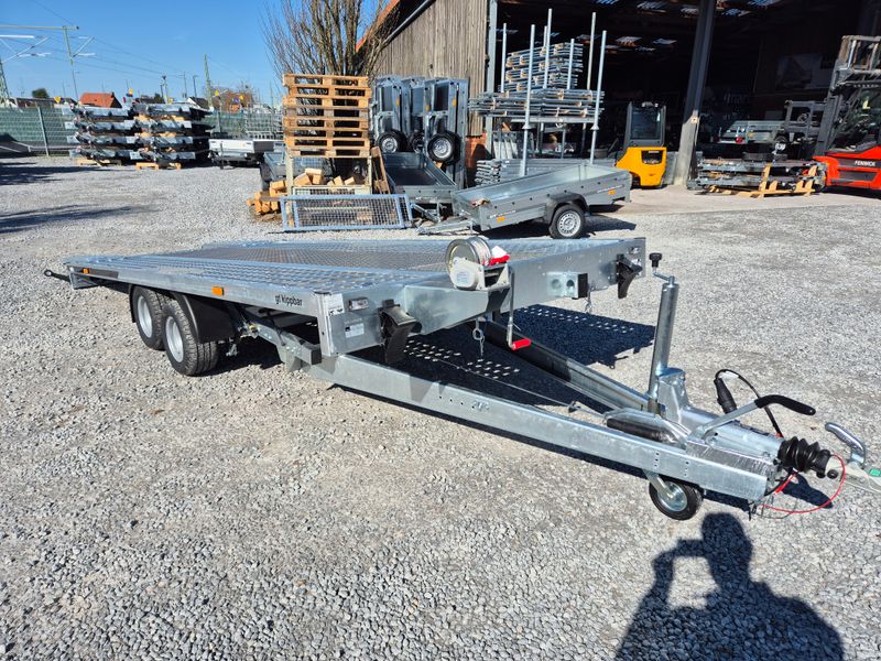 Autoanhänger Autotrailer Autotransporter kippbar 4,56m x 2,11m 3000kg Stahlstandschienen und Aluboden und Siebdruckplatte⭐NEU⭐