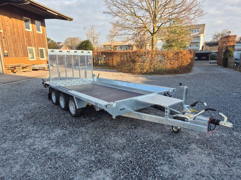 Autoanhänger Baumaschinenanhänger Maschinentrailer 3,50m x 1,68m 3,5t 3-Achser mit Siebdruckplatte⭐NEU⭐