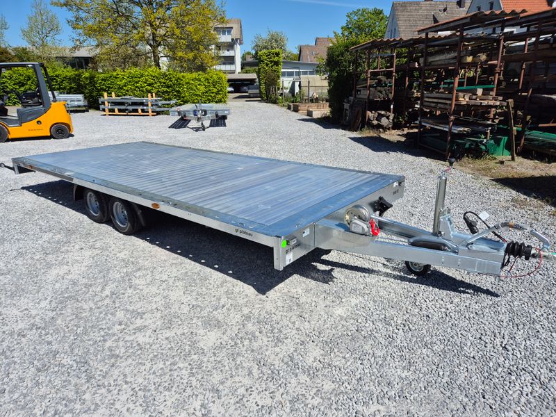 Autoanhänger Autotrailer Plattformanhänger Hochlader 4,5m x 2,11m 2700kg mit Aluboden⭐NEU⭐