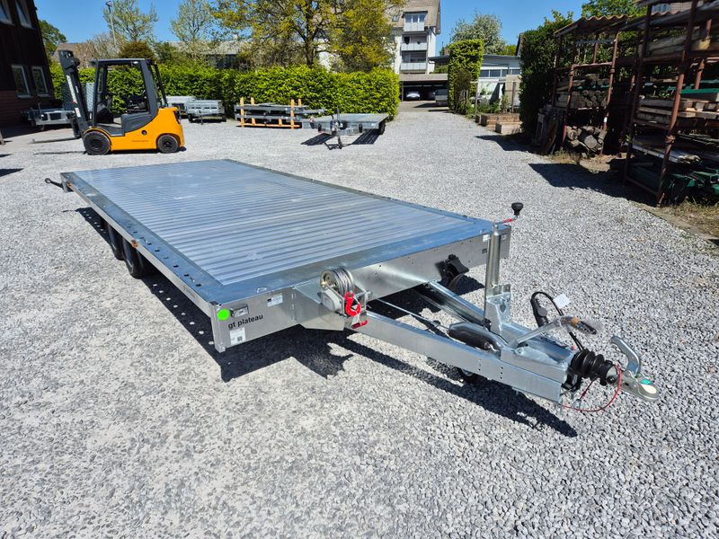 Autoanhänger Autotrailer Plattformanhänger Hochlader 4,5m x 2,11m 3000kg mit Aluboden⭐NEU⭐