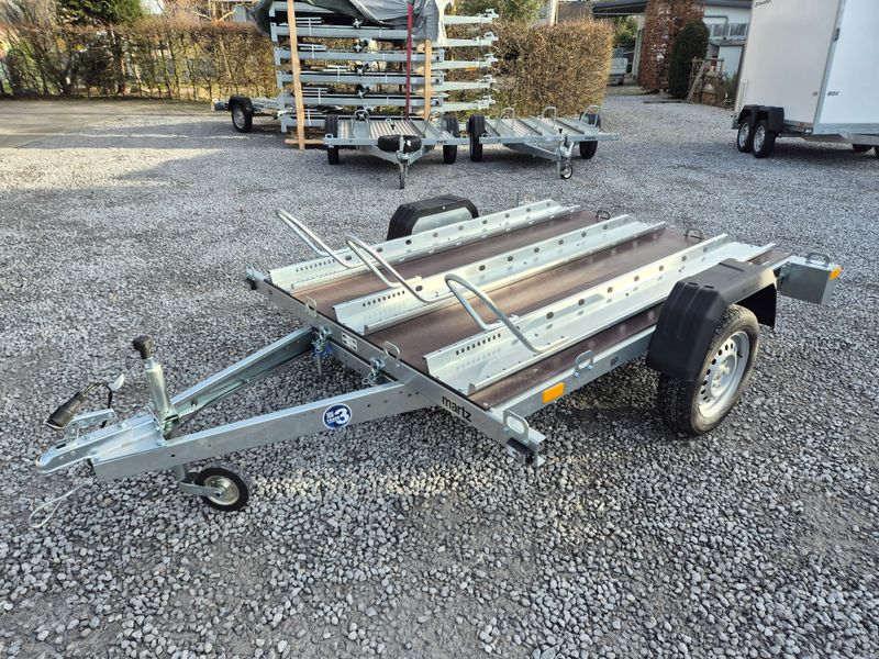 Autoanhänger Motorradanhänger für 3 Motorräder kippbar 750kg⭐NEU⭐