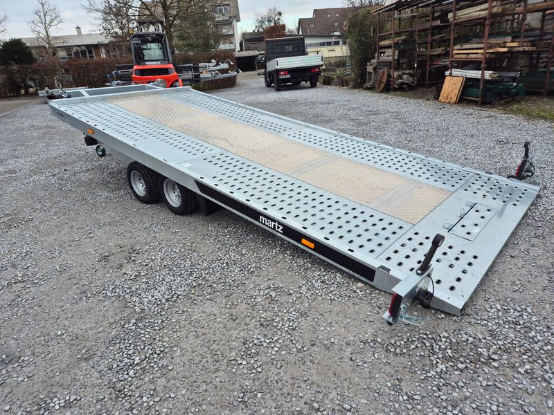 Martz Autoanhänger Autotrailer kippbar 5,00m x 2,06m 2700kg mit Stahlstandschienen rechts/links Aluboden mittig⭐NEU⭐