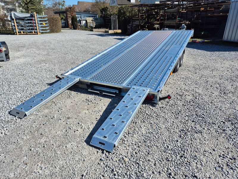 Autoanhänger Autotrailer Autotransporter kippbar 4,06m x 2,11m 3000kg Stahlstandschienen und Aluboden und Siebdruckplatte⭐NEU⭐