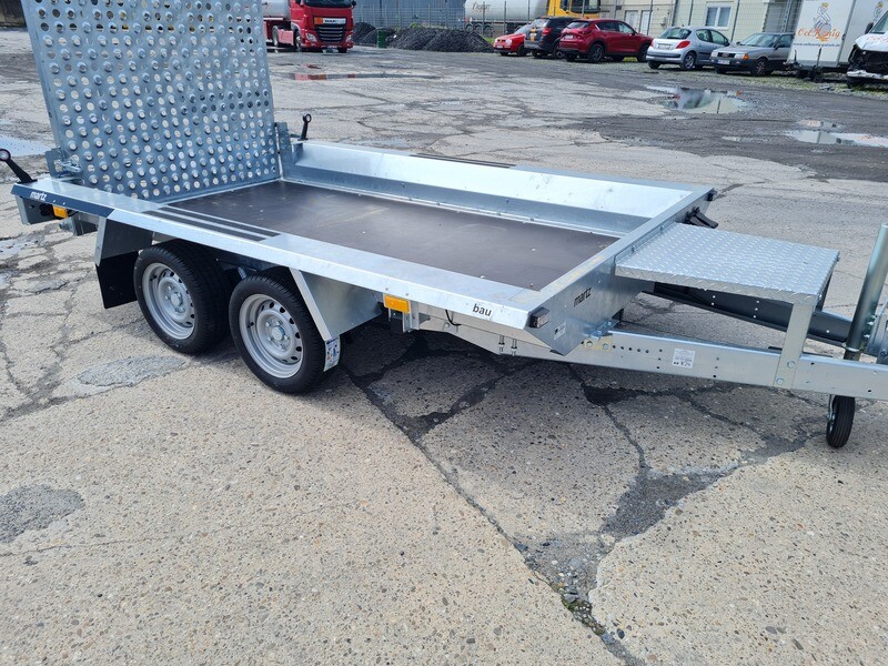 Autoanhänger Baumaschinenanhänger Maschinentrailer 3,50m x 1,80m 2700kg 2-Achser mit Siebdruckplatte⭐NEU⭐