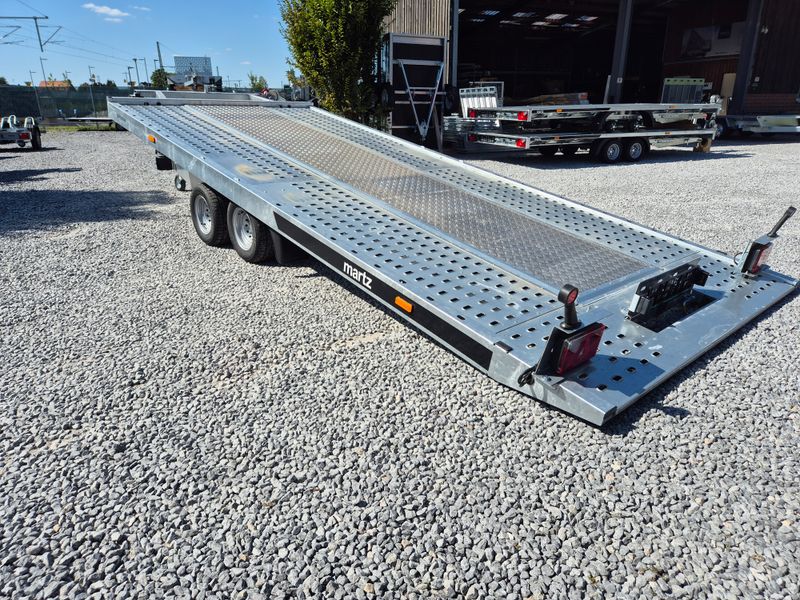 Martz Autoanhänger Autotrailer kippbar 5,00m x 2,06m 2700kg mit Stahlstandschienen rechts/links Aluboden und Siebdruckplatte mittig⭐NEU⭐