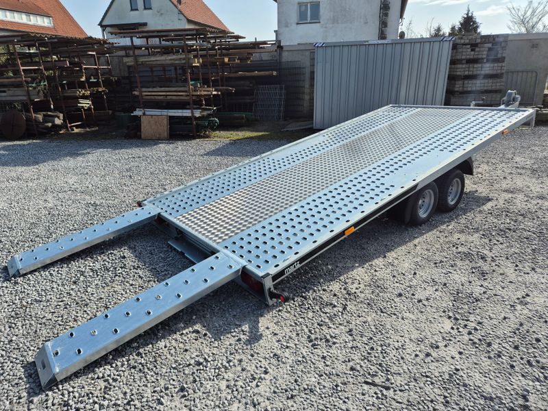 Autoanhänger Autotrailer Autotransporter kippbar 4,56m x 2,11m 3000kg Stahlstandschienen und Aluboden⭐NEU⭐
