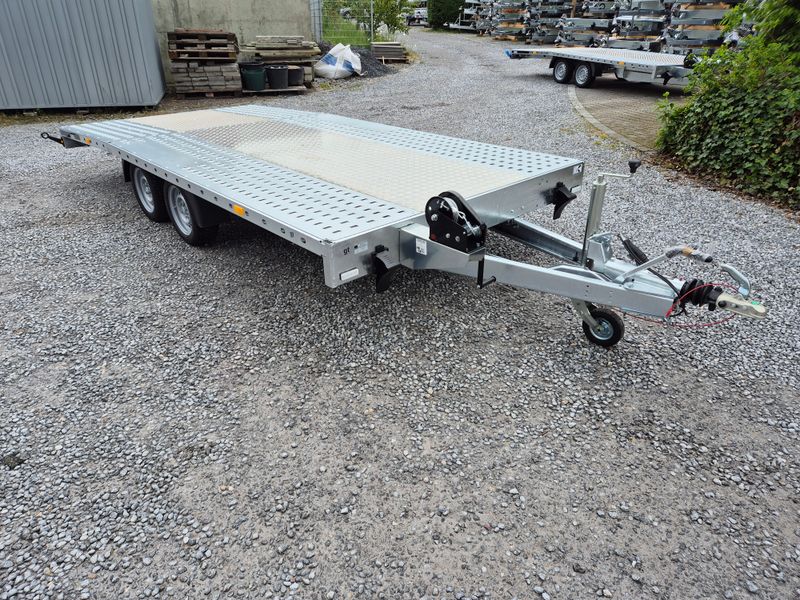 Martz Autoanhänger Autotransporter Trailer 4,5m x 2,15m 3000kg 2-Achsen und abgesenkte Ladefläche hinten mit Aluboden mittig⭐NEU⭐⭐NEU⭐