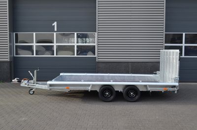 Baumaschinenanhänger Maschinenanhänger 4,00m x 1,80m 3500kg⭐NEU⭐Vlemmix 400cm x 180cm 3,5t Autoanhänger Maschinentransporter Maschinentrailer Baggeranhänger Baugeräteanhänger mit Siebdruckplatte⭐