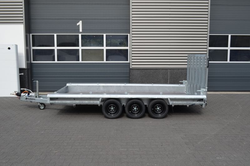 Baumaschinenanhänger Maschinenanhänger 4,00m x 1,80m 3500kg⭐NEU⭐Vlemmix 400cm x 180cm 3,5t 3 Autoanhänger Maschinentransporter Maschinentrailer Baggeranhänger Baugeräteanhänger mit Siebdruckplatte⭐