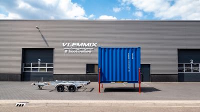 10 Fuß Containeranhänger Autoanhänger 3,0m x 2,44m 2700kg Container Trailer⭐NEU⭐Vlemmix 10 ft Containerchassis Containertransporter Container Transportanhänger Wechselbrückenanhänger Plattformanhänger