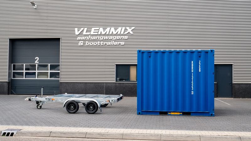 10 Fuß Containeranhänger Autoanhänger 3,0m x 2,44m 3500kg Container Trailer⭐NEU⭐Vlemmix 10 ft 3,5t Containerchassis Containertransporter Container Transportanhänger Wechselbrückenanhänger Plattform