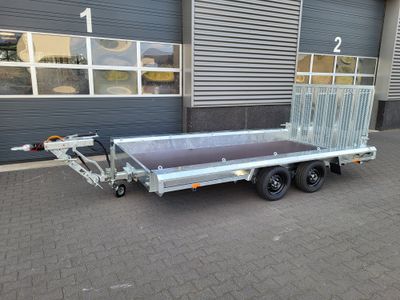Baumaschinenanhänger Maschinenanhänger 4,00m x 1,80m 3500kg⭐NEU⭐Vlemmix 400cm x 180cm 3,5t Autoanhänger Maschinentransporter Maschinentrailer Baggeranhänger Baugeräteanhänger mit Schwanenhals⭐