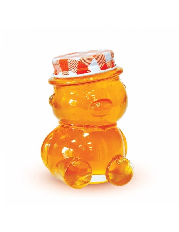 Bear Jars with Colourful Lids - 12 pcs