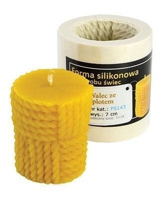 Silicone mould  - Cylinder with weave