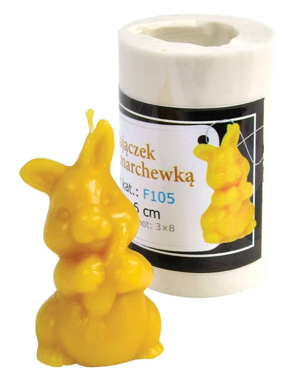 Silicone mould  - Rabbit with carrot (H-6cm)