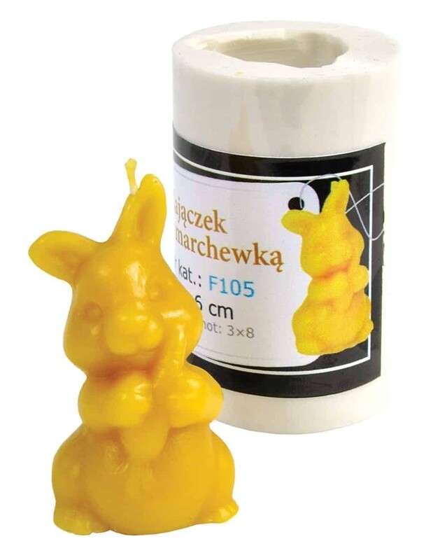 Silicone mould  - Rabbit with carrot (H-6cm)