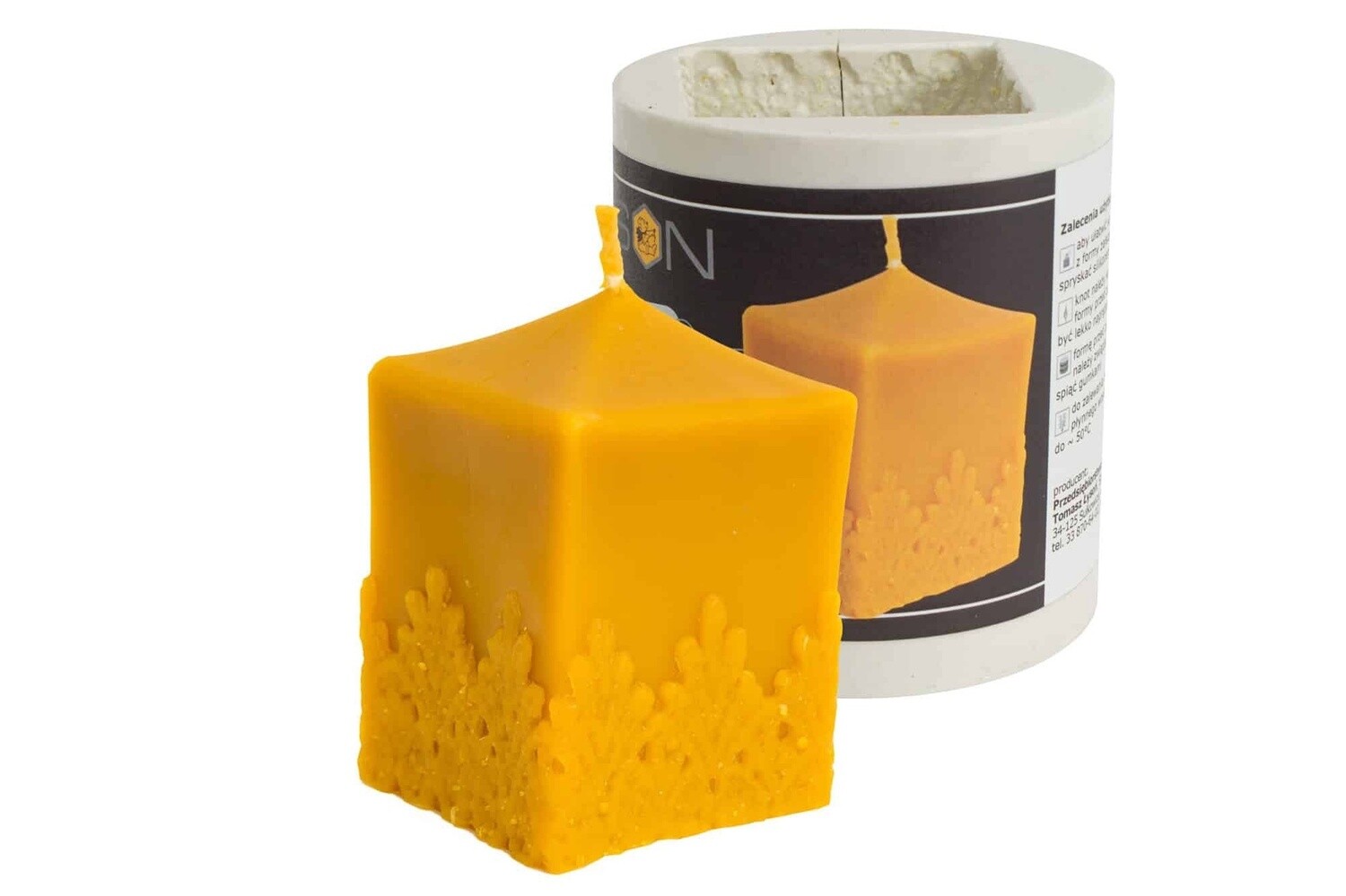Silicone mould  - Cube with lace