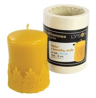 Silicone mould  - Cylinder with Lace, small