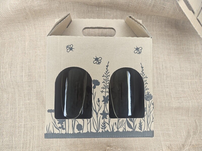 Natural Paper Gift Boxes for 2 Jars - Pack of 10