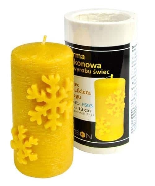 Silicone mould  - Cylinder with Snowflake