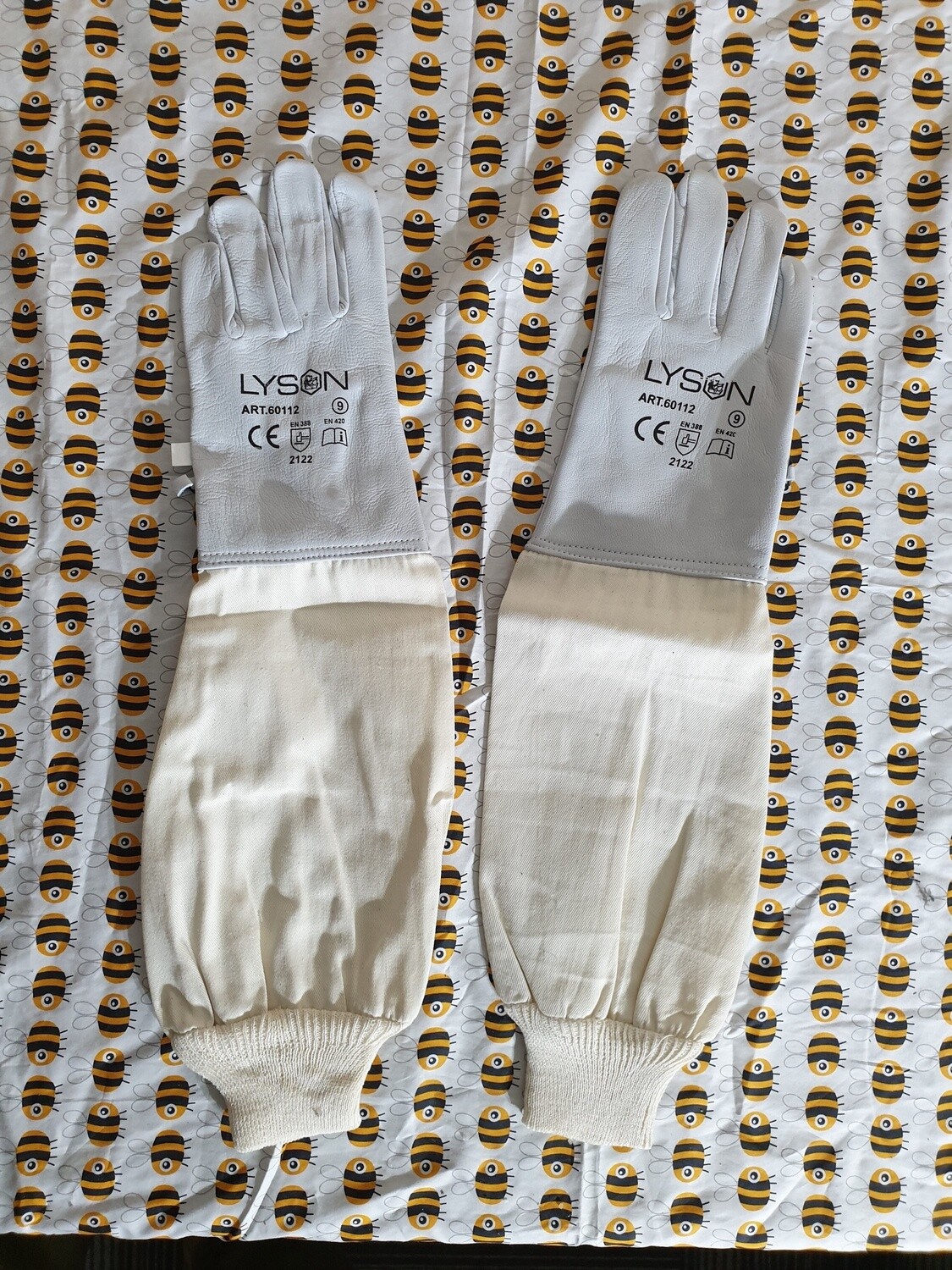 Leather Beekeeping Gloves, Size: Tan Size 12
