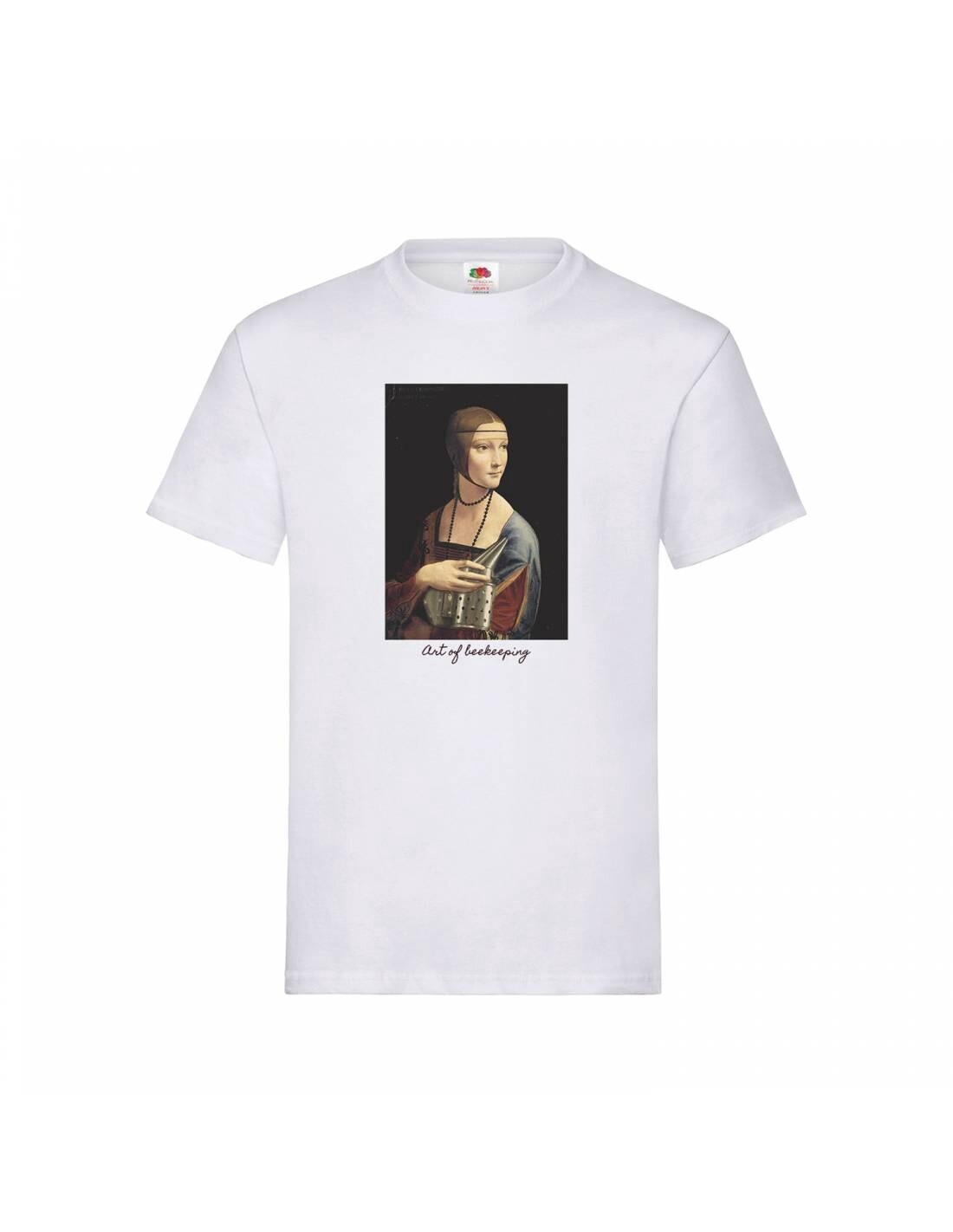 Art of Beekeeping Shirt – Lady with Smoker (White), Size: M
