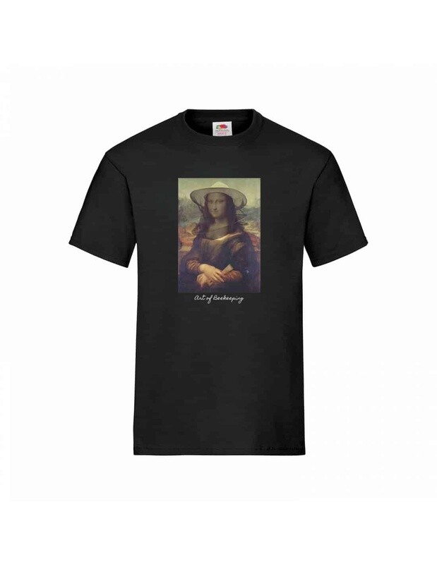 Art of Beekeeping Shirt - Mona Lisa Print (Black), Size: M